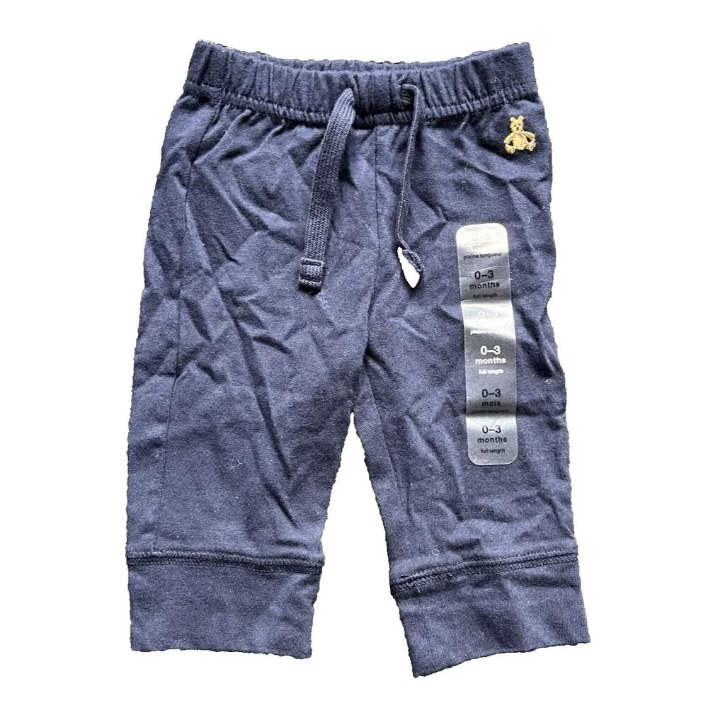 Baby Gap Navy Cotton Knit Jogger Pants Size 0-3 Months